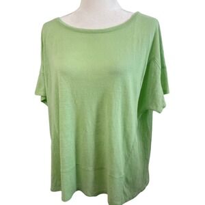 Eileen Fisher light lime green oversized shirt - Small